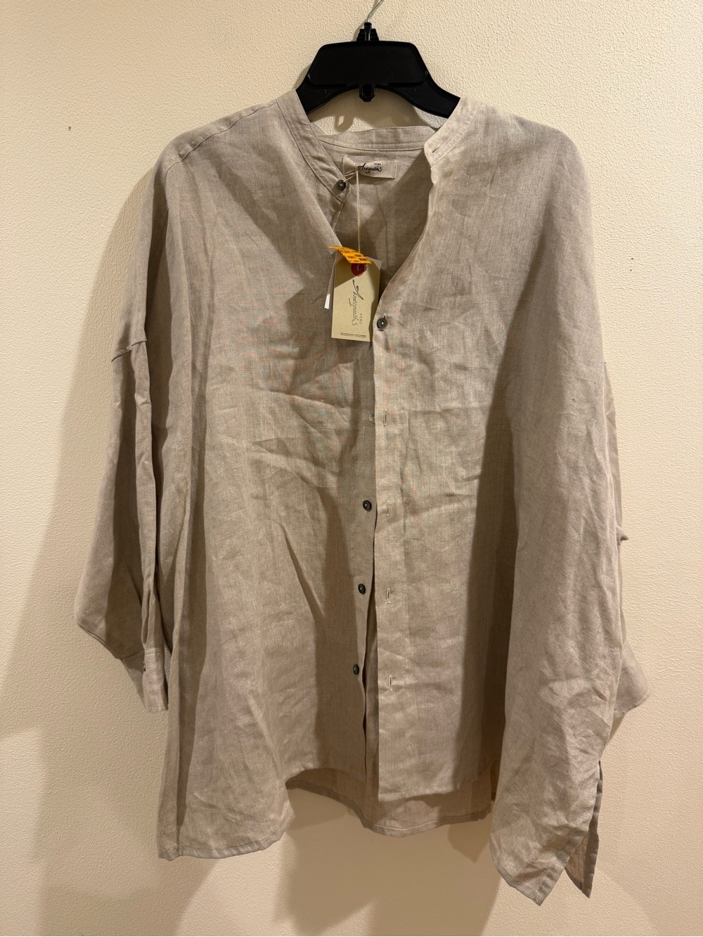 ichi antiquities Woven Iinen Over Shirt One Size - New